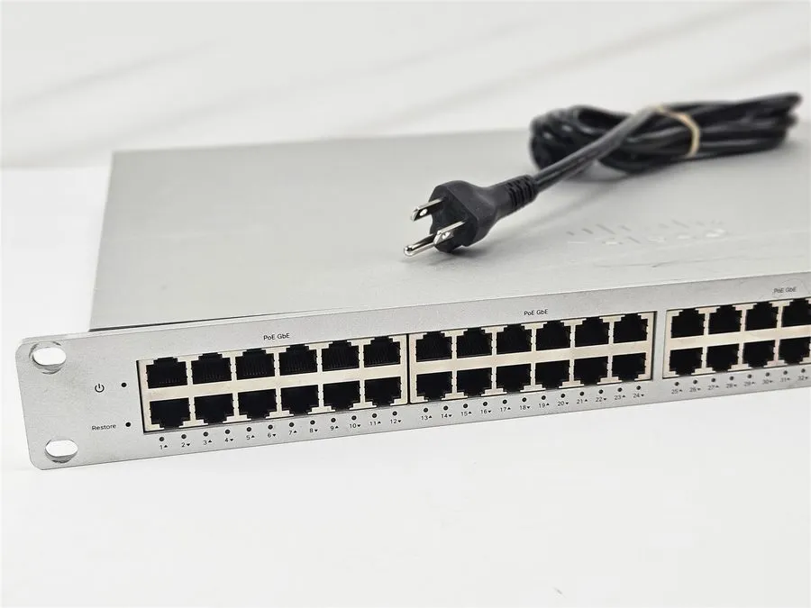 Коммутатор Cisco Meraki MS220-48LP-HW 48-Port Gigabit 370W PoE Switch UNCLAIMED