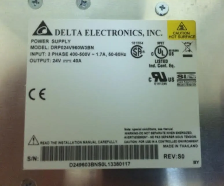 Блок питания Delta CliQ II DIN Rail Power Supply 24V 960W / DRP024V960W3BN