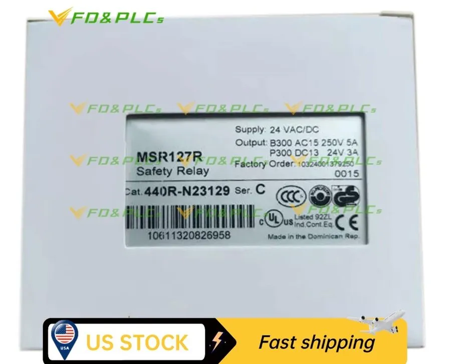 Реле безопасности Allen Bradley 440R-N23129 Safety Relay, MSR127RP, 24V AC/DC