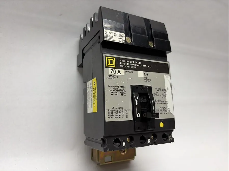 Автоматический выключатель Square D FC34070 70A 3P 480V I-Line Molded Case Circu — фото лота 2