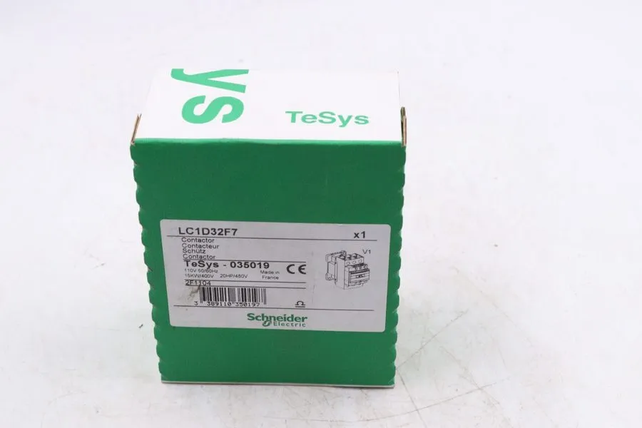 Контактор Schneider LC1D32F7 TeSys D IEC Contactor LC1D32 110V AC Coil, 32A, 3P,