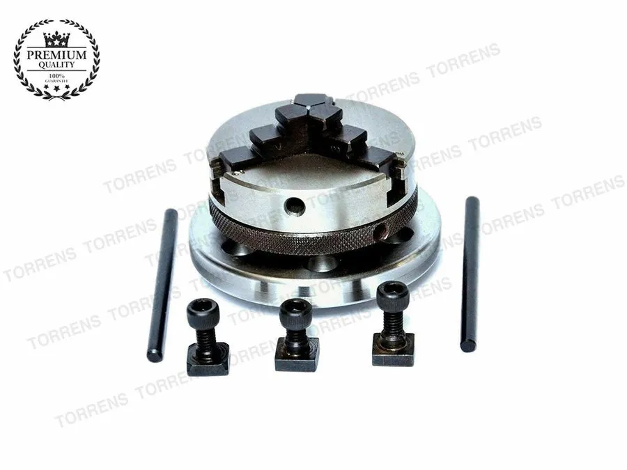 Поворотный стол 4"-100mm Rotary Table Tilting 4 slot+3 Jaw 65mm Self Centering C — фото лота 1