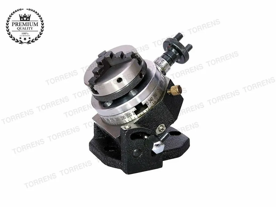 Поворотный стол 4"-100mm Rotary Table Tilting 4 slot+3 Jaw 65mm Self Centering C — фото лота 2