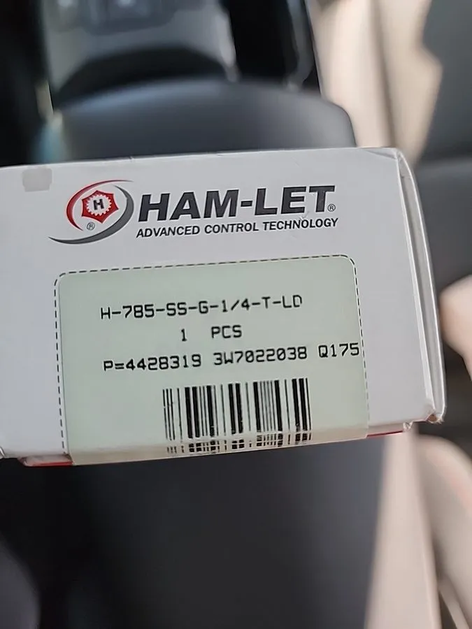 Клапан Ham-Let H-785-SS-G-1/4-T-LD Stainless Steel Ball Valve — фото лота 1