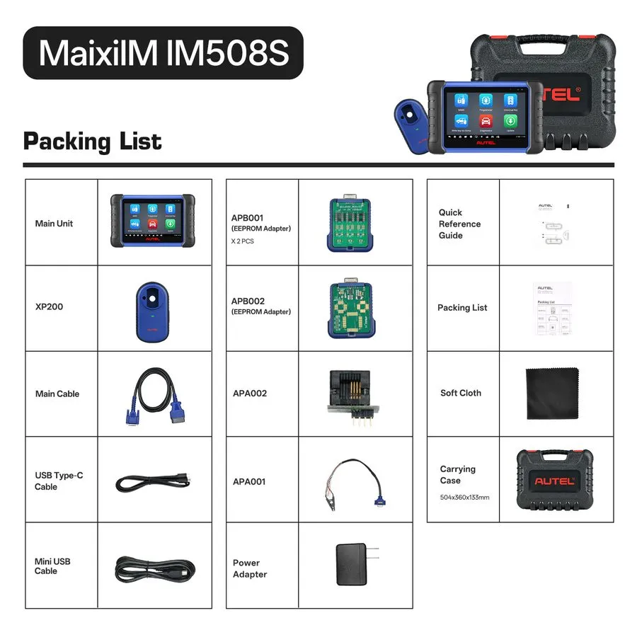 Диагностический сканер Autel MaxiIM IM508S+XP400 Pro IMMO Key Programming Tool D
