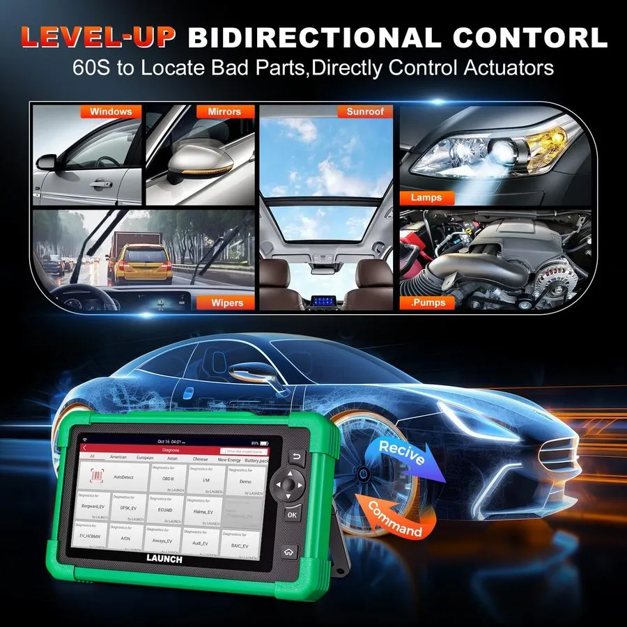 Диагностический сканер LAUNCH X431 CRP919 Bidirectional Car OBD2 Scanner Diagnos — фото лота 2