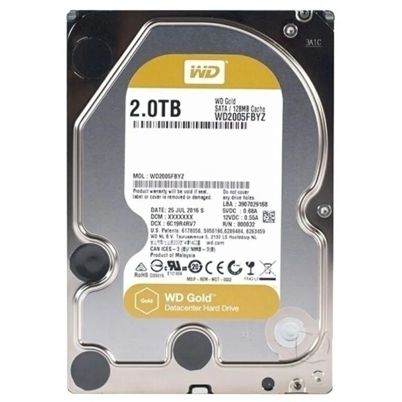 Жёсткий диск Western Digital Gold 2TB WD2005FBYZ 7200RPM 128MB SATA III 3.5" HDD
