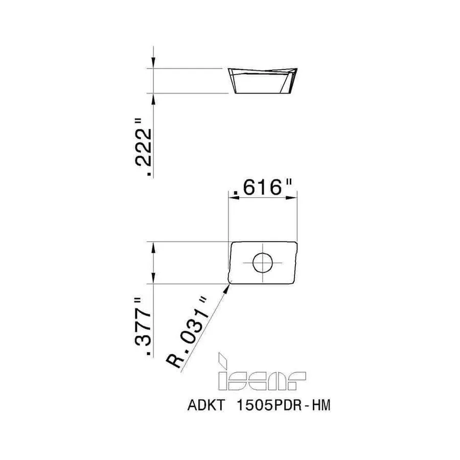 Режущий инструмент 5x ISCAR ADKT 1505PDR-HM Grade IC328 Carbide Turning Insert