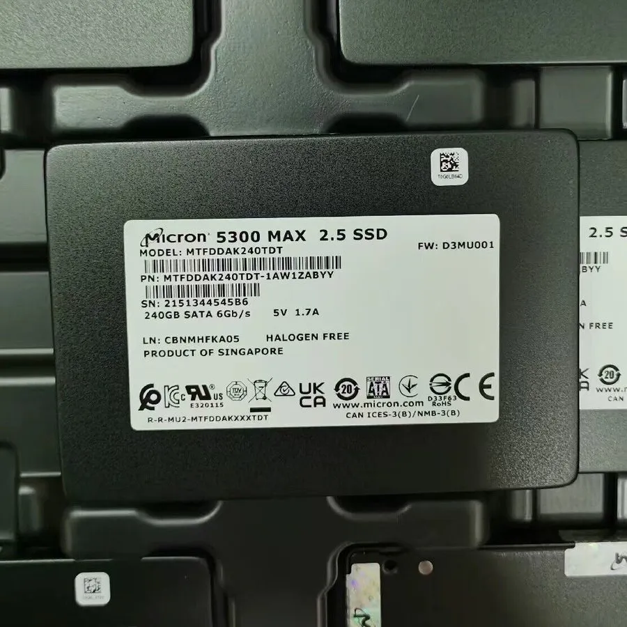 SSD-накопитель MICRON 5300 MAX 240GB SSD SATA 6Gb/s MTFDDAK240TDT-1AW1ZABYY FW:D
