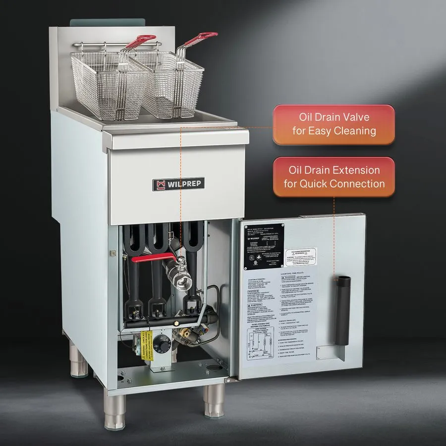 Фритюрница Commercial Floor Gas Deep Fryer Free Standing Propane 3-Burners 90,00 — фото лота 2