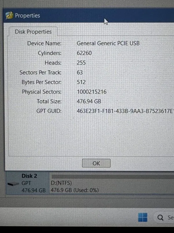 SSD-накопитель KIOXIA KBG50ZNS512G NVMe 512GB M.2 2230 PCIe Gen4x4 Internal SSD — фото лота 2