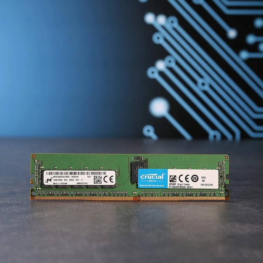 Модуль памяти Crucial CT16G4RFD8266 16GB RDIMM DDR4 2666MHz PC4-21300 REG 2Rx8 S — фото лота 1