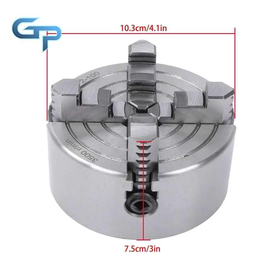Режущий инструмент Precision 4-Jaw Lathe Chuck K72-100 100mm Reversible Woodwork