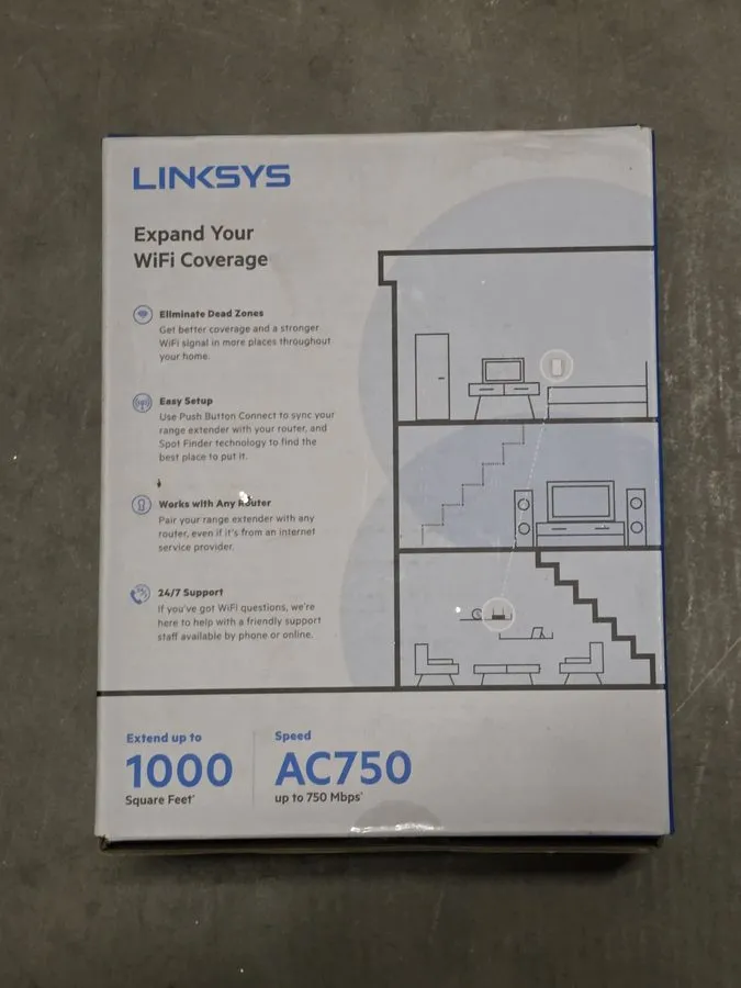 Объектив Linksys Model RE6300 AC750 Boost Dual-Band Wi-Fi Gigabit Range Extender