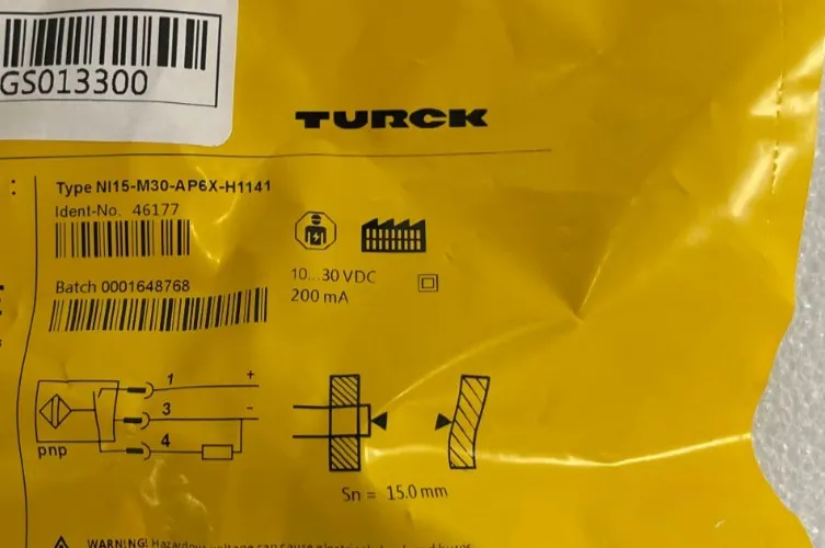 Датчик приближения Turck NI15-M30-AP6X-H1141 Inductive Proximity Sensor, M30 15m