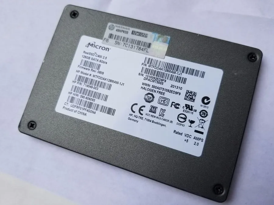 SSD-накопитель Micron RealSSD C400 128GB 2.5" SATA 6Gb/s SSD HP MTFDDAK128MAM-1J