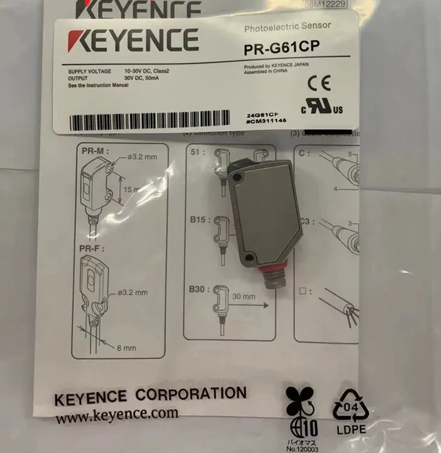 Фотоэлектрический датчик Keyence PR-G61CP Photoelectric Sensor PNP, 10-30VDC, 63