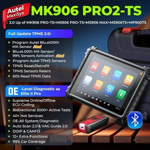 Диагностический сканер 2026 Autel MaxiCOM MK906PRO2-TS Full TPMS Car Diagnostic  — фото лота 2