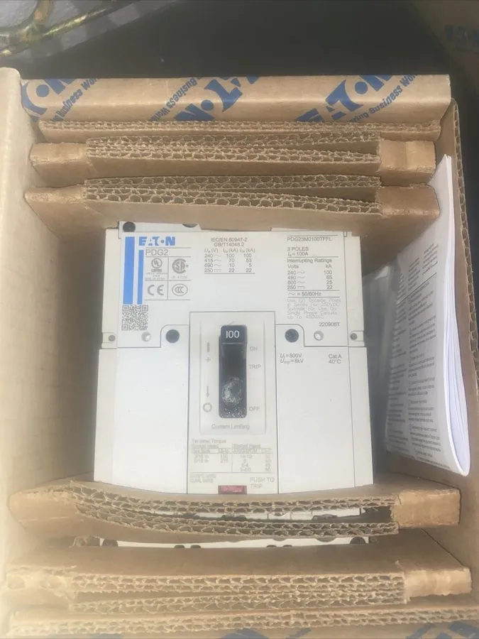 Автоматический выключатель PDG23M0100TFFL EATON 3 POLE 100A 65kA@480v CIRCUIT BR