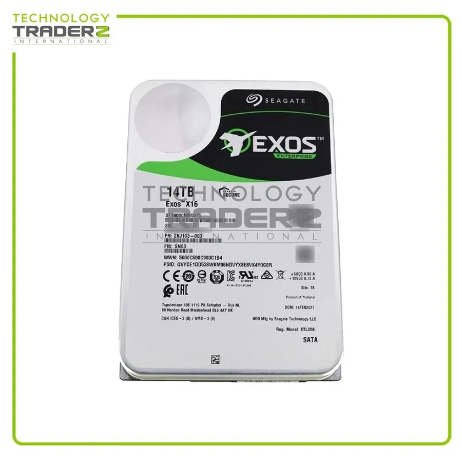 Жёсткий диск Seagate Exos X16 14TB ST14000NM001G SATA 3.5" 7200RPM Enterprise Ha