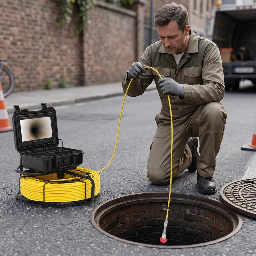 Камера для телеинспекции труб 200ft/60m 9" Monitor Drain Sewer Camera Pipe Inspe