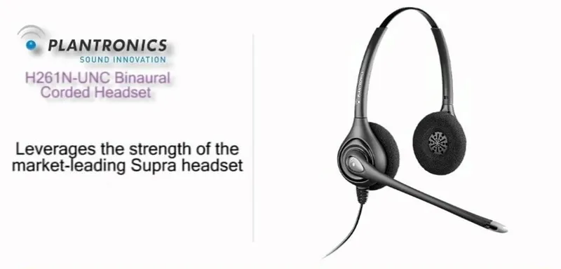VoIP-шлюз Plantronics SupraPlus HW261N Binaural Noise-Canceling QD Headset