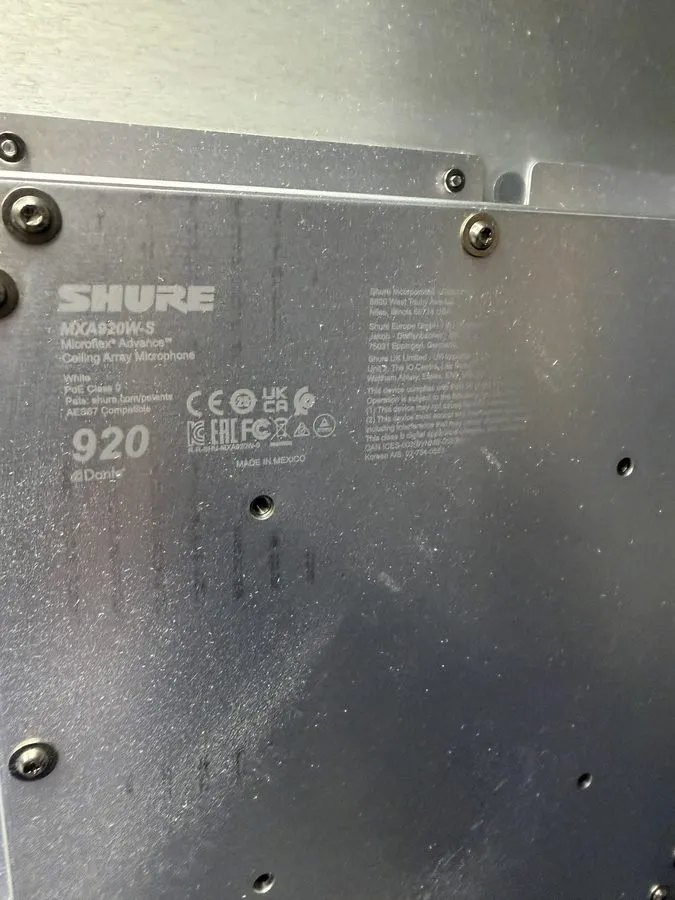 Микрофон Shure MXA920W-S Microflex Advance Ceiling Array Microphone — фото лота 2