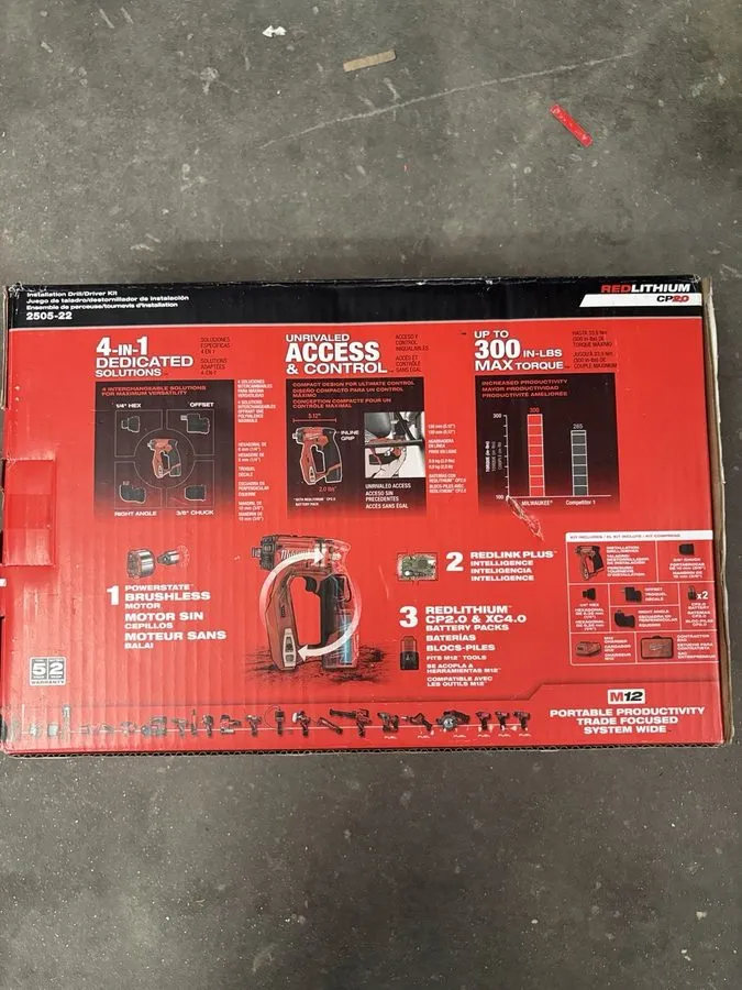 Режущий инструмент Milwaukee M12 2505-22 Fuel Cordless Drill Set Red