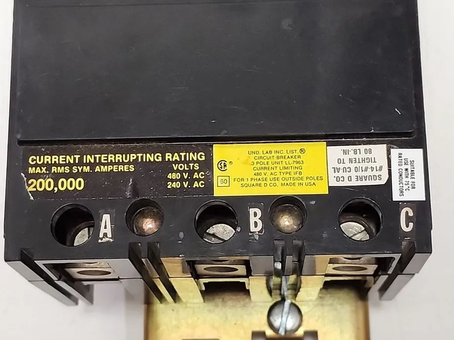 Автоматический выключатель SQUARE D IFB34060 / EDB34060 3 POLES 60A 480V CIRCUIT — фото лота 2