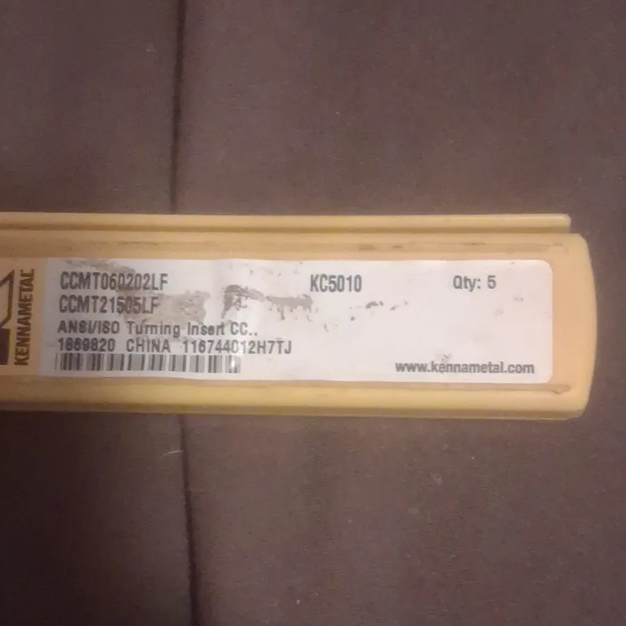 Режущий инструмент KENNAMETAL CCMT060202LF KC5010 CARBIDE INSERT CCMT21505Turnin — фото лота 1