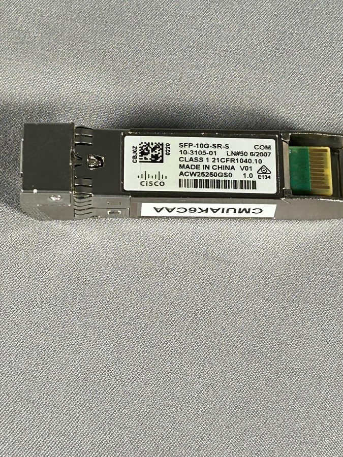 Трансивер Cisco SFP-10G-SR-S 10G SFP+ 850nm LC MMF Transceiver 10-3105-01