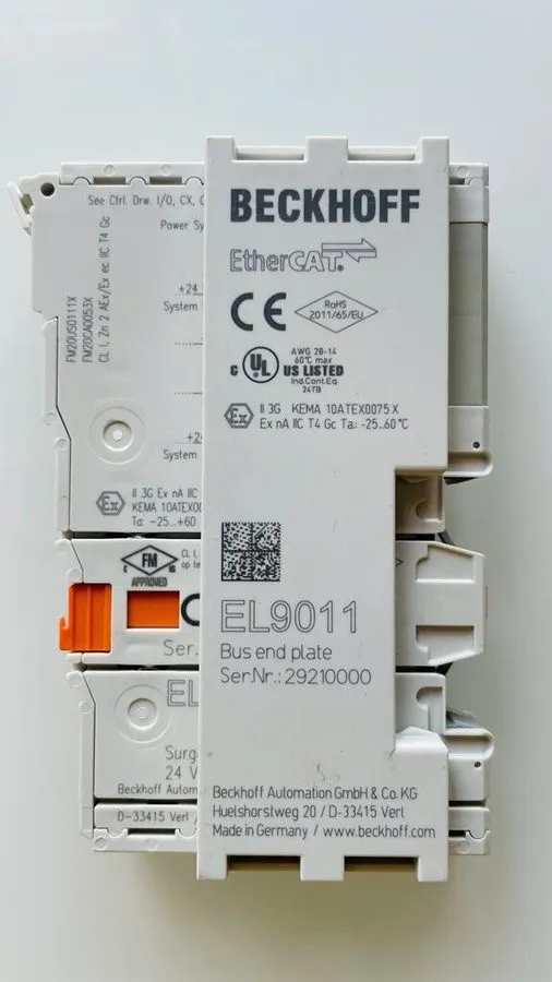 Модуль ввода-вывода 3x Beckhoff EtherCat EL9011 Bus End Plate
