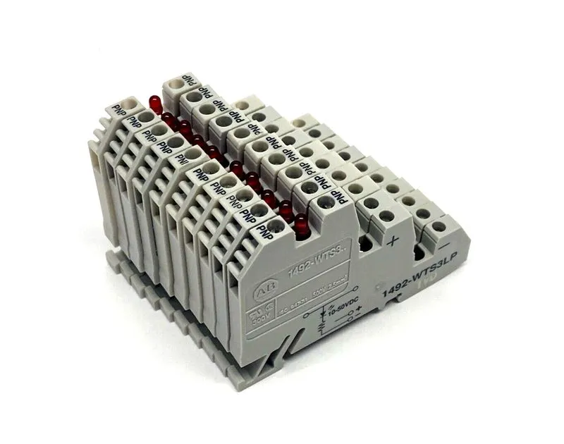 Клеммная колодка Allen Bradley 1492-WTS3LP IEC Terminal Block, 3-Level, Red LED,