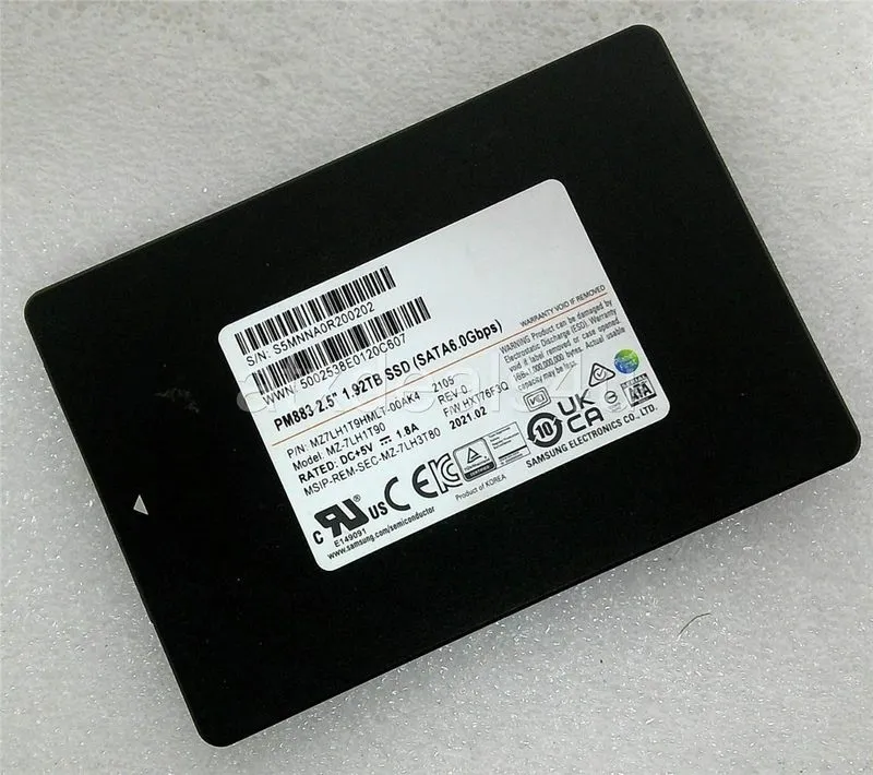 SSD-накопитель MZ7LH1T9HMLT-00005 Samsung PM883 1.92TB SATA 6Gbps RI 2.5" SSD MZ — фото лота 1
