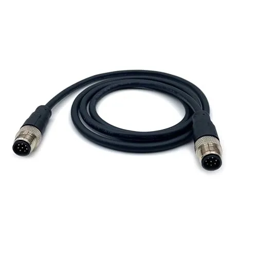 Датчик 3.28ft M12 12 Pins Male to Female Connector Cable, A Code Straight Profib