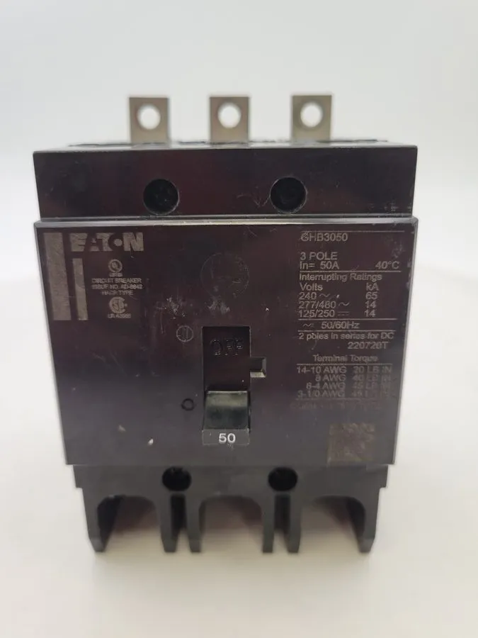 Автоматический выключатель Eaton GHB3050 THERMAL CIRCUIT BREAKER 50A, 3-Phases, 