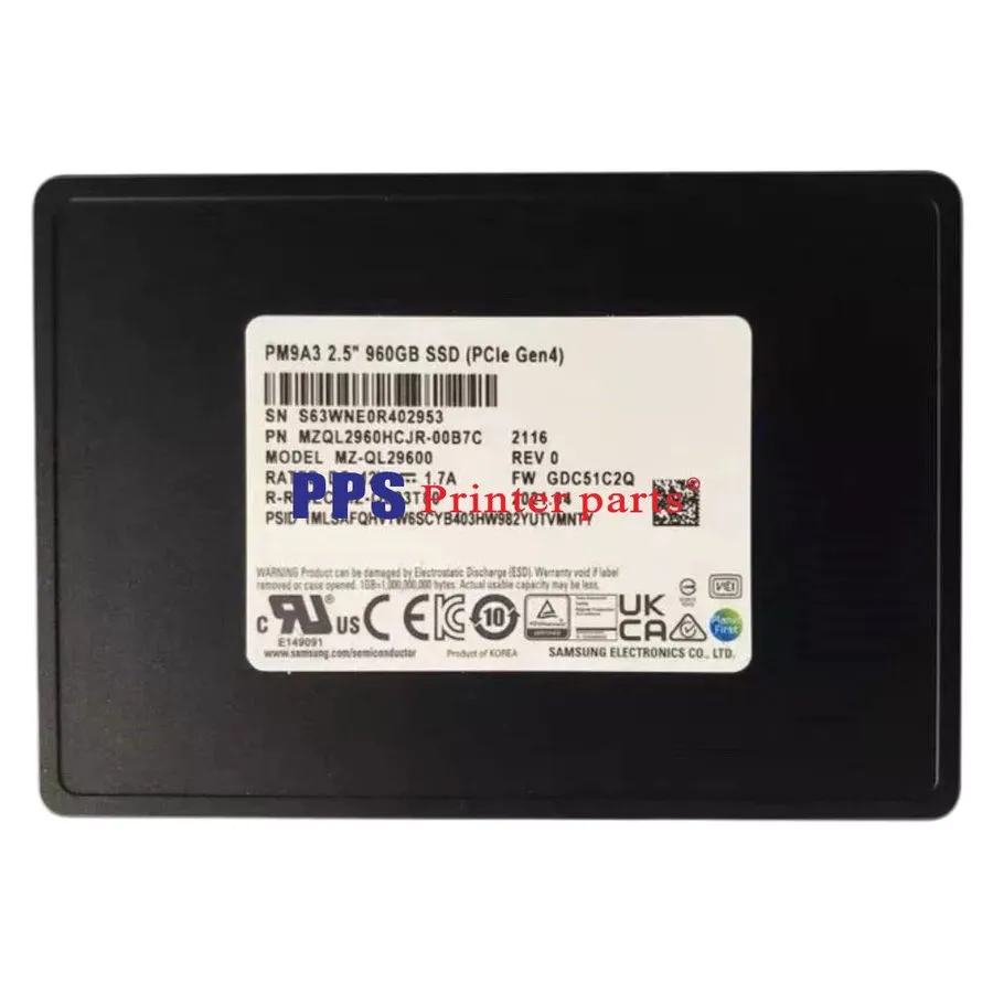 SSD-накопитель Samsung PM9A3 960GB SSD 2.5" NVMe PCIe Gen4 Solid State Drive MZQ