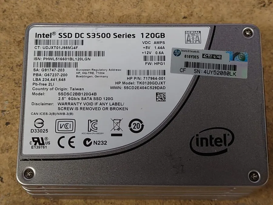 SSD-накопитель DELL INTEL DC S3500 SSDSC2BB120G4B 120GB SATA 6Gb/s 2.5" SSD 512 