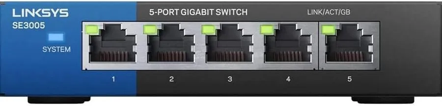 Коммутатор Linksys 5 Port Gigabit Ethernet Switch SE3005 V2