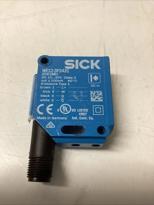 Фотоэлектрический датчик SICK WE12-3P2431 PHOTOELECTRIC SENSOR 10-30VDC VISIBLE