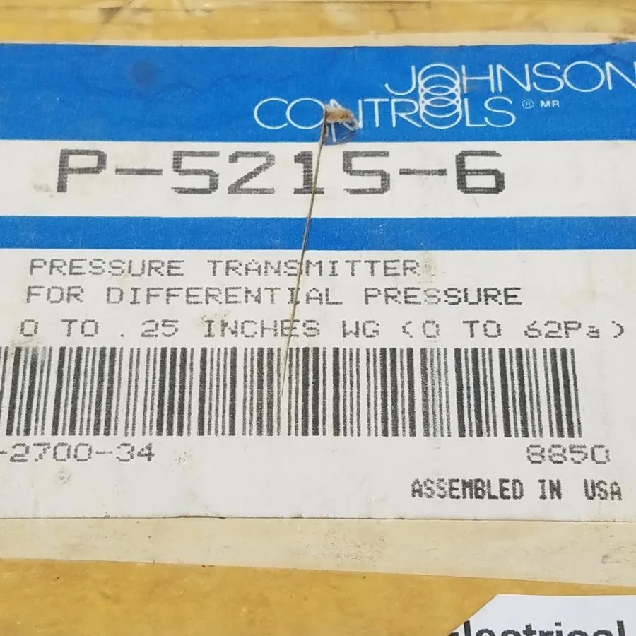 Датчик давления Johnson Controls Differential Pressure Transmitter, P-5215-6 0-.