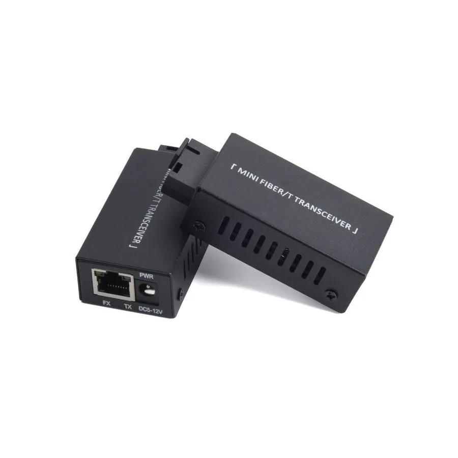 Медиаконвертер Fiber Media Converter Gigabit 100/1000Mbps SC to RJ45 20KM 1-4Pai
