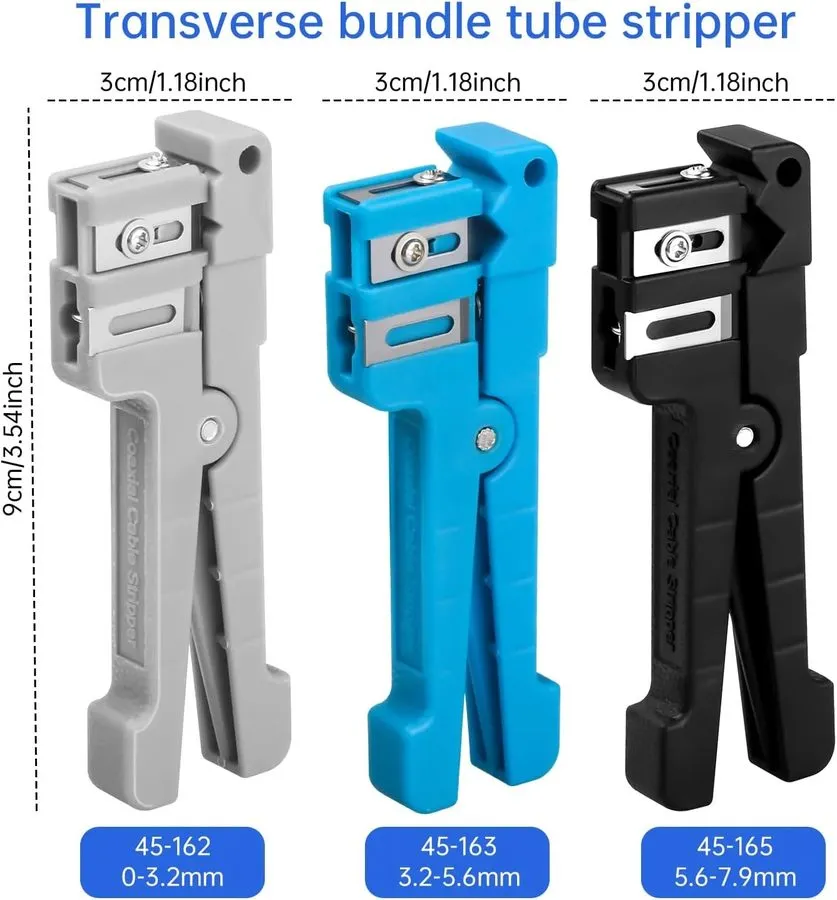 Стриппер Fiber Optic Cutter Tool 45-162 and 45-163 Coax Fiber Optical Cable Stri — фото лота 1