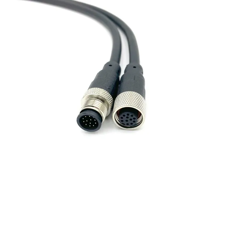 Датчик 3.28ft M12 12 Pins Male to Female Connector Cable, A Code Straight Profib