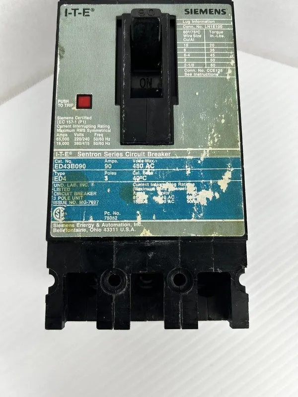 Автоматический выключатель SIEMENS SENTRON ED43B090 3 Pole 90 AMP Type ED4 Circu