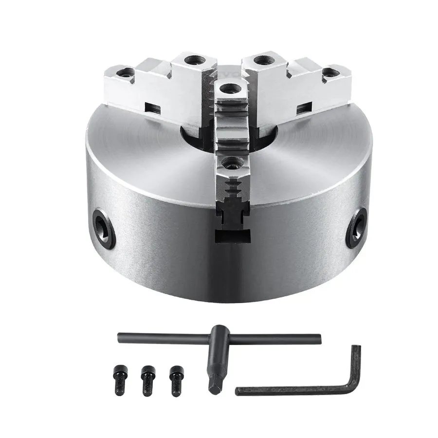 Режущий инструмент 3-Jaw Lathe Chuck, 8'', Self-Centering Lathe Chuck, 0.16-8 in