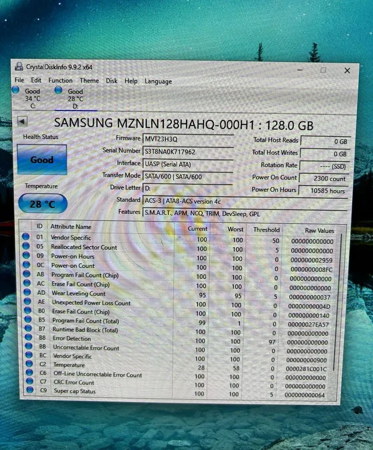 SSD-накопитель Samsung PM871b 128GB SSD M.2 SATA 936239-001 MZNLN128HAHQ-000H1