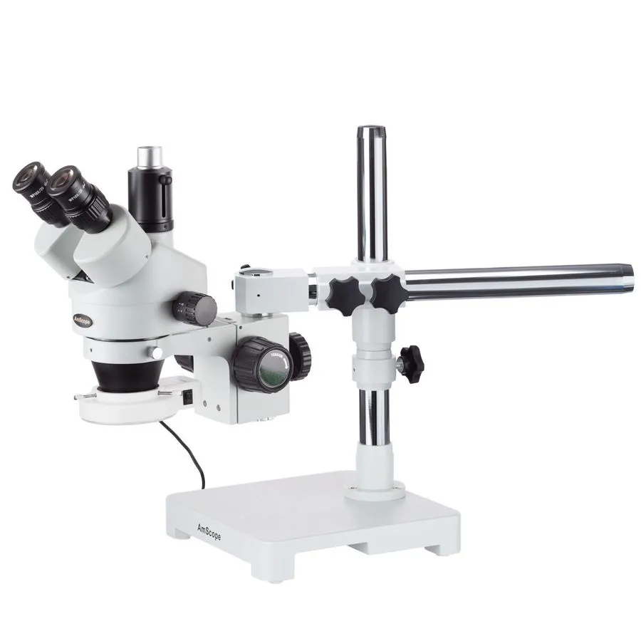 Микроскоп 3.5X-45X Simul-Focal Stereo Zoom Microscope + 30W Dual LED Light + 1.3