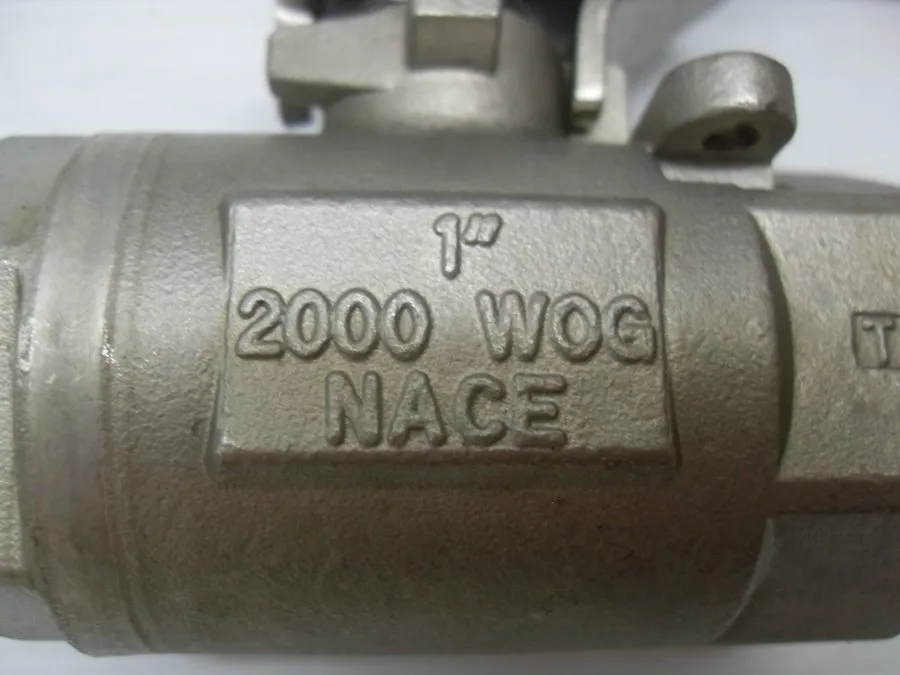 Клапан KF HALE 1" NACE CF8M FULL PORT STAINLESS STEEL 2000WOG BALL VALVE SS