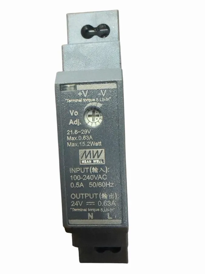 Блок питания Mean Well HDR-15-24 DIN-Rail Power Supply 15.2W 100-240VAC — фото лота 1